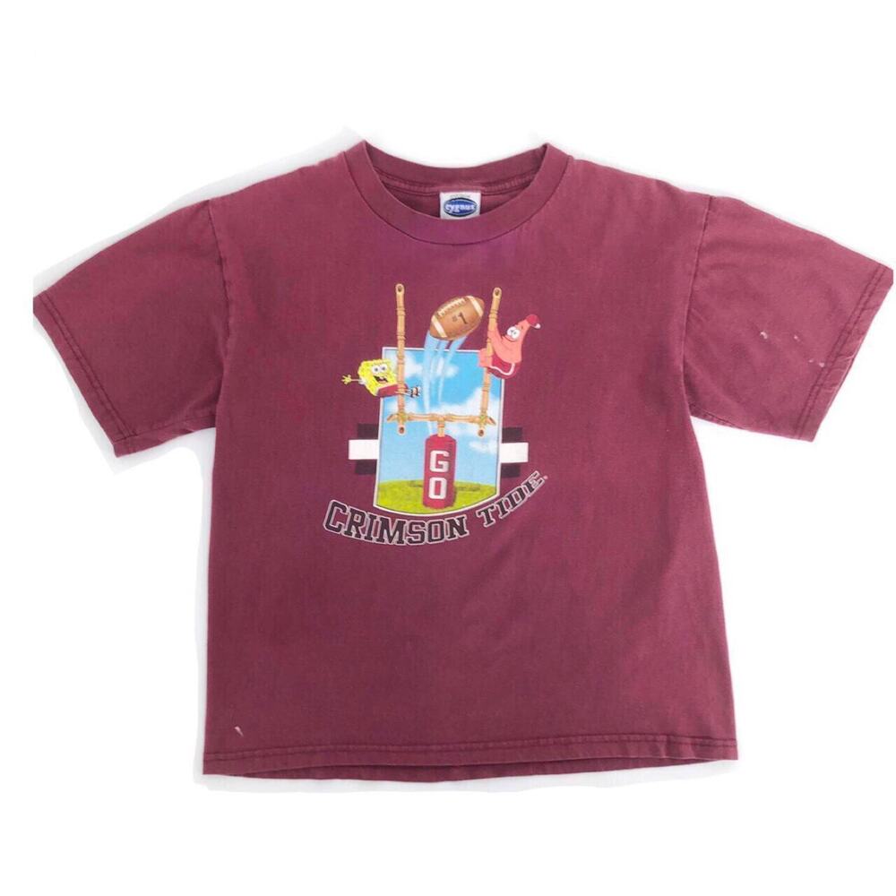 Alabama Crimson Tide Spongebob Square Pants Y2K vintage tshirt